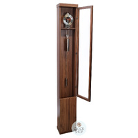 189cm Walnut Modern Skeleton Floor Clock With Bell Strike By HERMLE image
