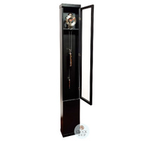189cm Black Modern Skeleton Floor Clock With Bell Strike By HERMLE image