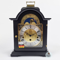 30cm Black Mechanical Table Clock With Westminster Chime & Moon Dial By HERMLE image