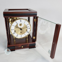 30cm Mahogany Mechanical Table Clock With Westminster Chime By HERMLE image
