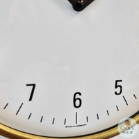 30cm Brass & White Modern Wall Clock By HERMLE image