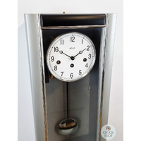 53.5cm Silver 8 Day Mechanical Chiming Wall Clock By HERMLE image