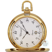 41mm Gold Unisex Pocket Watch With Regal Crest By CLASSIQUE (Arabic) image