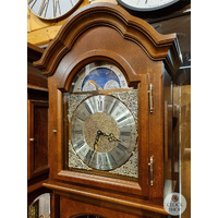 196cm Walnut Grandfather Clock With Westminster Chime & Moon Dial By KIENINGER image