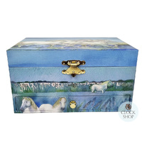 Horses Glow In The Dark Musical Jewellery Box- Blue(Schubert- Lullaby) image