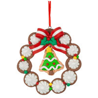 11cm Gingerbread Wreath Hanging Decoration- Assorted Designs image
