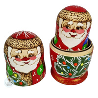 Woodburn Santa Russian Dolls- 18cm (Set Of 5) image