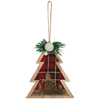 13cm Tartan Hanging Decoration- Assorted Designs image