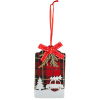 11cm Tartan Hanging Decoration- Assorted Designs image