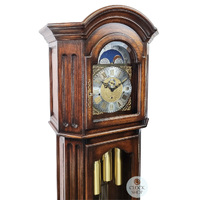 217cm Rustic Oak Grandfather Clock With Westminster Chime & Moon Dial image