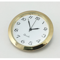 5cm Gold Clock Insert With White Dial & Arabic Numerals image