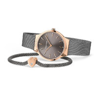 Gift Set- 31mm Classic Collection Rose Gold & Grey Womens Watch With Bracelet By BERING image