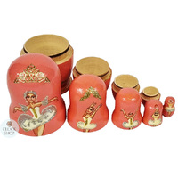 Ballerina Russian Dolls- Pink 11cm (Set Of 5) image