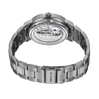 Grey Automatic Skeleton Watch with Grey Metal Band By KENNETH COLE image