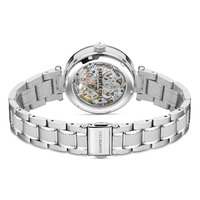 Silver Automatic Skeleton Watch Silver Bracelet Band By KENNETH COLE image
