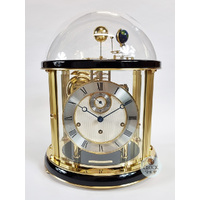 Tellurium Mantel Clock in Gold & Piano Black 35cm By HERMLE image