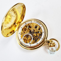 49mm Gold Unisex Mechanical Skeleton Pocket Watch By CLASSIQUE (Arabic) image
