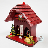 15cm Chalet Weather House In Red By TRENKLE image