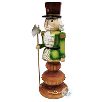 25cm Green Nutcracker On Stand image