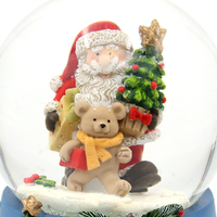 9cm Winter Landscape & Santa Snow Globe- Assorted Designs image
