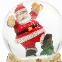 6.3cm Jolly Santa Snow Globe- Assorted Designs image