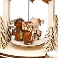 25cm Owls & Bells Christmas Pyramid image