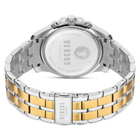 45mm Chrono Lion Silver & Gold Mens Watch With Blue Chronograph Dial By VERSACE image