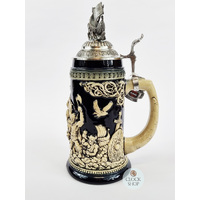 Viking Beer Stein With Pewter Viking Ship Lid 0.75L By KING image