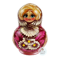 Floral Russian Dolls- Pink & Gold 10cm (Set Of 10) image