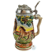 Horse Beer Stein Light Blue 0.5L By Thewalt 1893 image