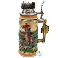 Steam Train Stein With Pewter Train Lid 0.5L By Thewalt 1893 image