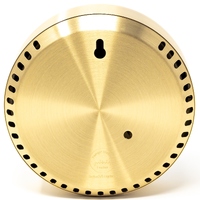 13.3cm Brushed Brass Polar Climate Meter With Thermometer & Hygrometer By FISCHER image