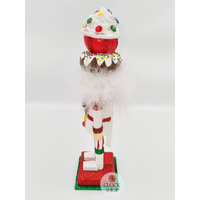 25cm Christmas Nutcracker With Cupcake Hat image