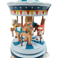 Blue Carousel Music Box With Horses (Fur Elise) image