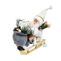 45cm Sitting Santa Claus on Sleigh- Frank image