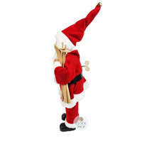 45cm Santa Claus Holding Skis with Music and Animation image
