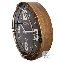 40cm Lorenzo Black and Bronze Wall Clock By COUNTRYFIELD image