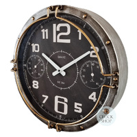 40cm Lorenzo Black and Antique Silver Wall Clock By COUNTRYFIELD image