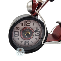 16.5cm Red Scooter Battery Table Clock By COUNTRYFIELD image