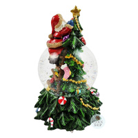 18.5cm Musical Snow Globe With Santa On Christmas Tree (Oh Christmas Tree) image