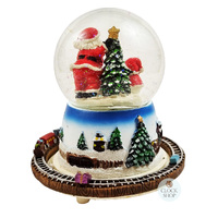 16cm Musical Snow Globe With Moving Train & LED Glitter Snow Storm (We Wish You A Merry Christmas) image