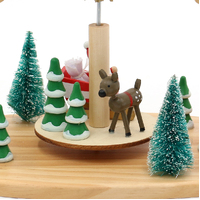 27cm Santa In Sleigh Christmas Pyramid image