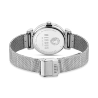 Brick Lane Silver Mesh Band Watch with Blue Dial By VERSACE image