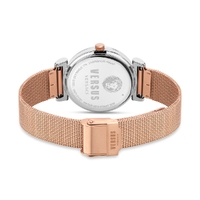 Brick Lane Rose Gold Mesh Band Watch with Silver Dial By VERSACE image