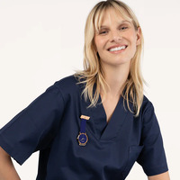 Rose Gold Nightingale Nurses Watch with Navy Blue Dial By Coluri image