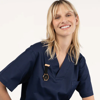 Rose Gold Nightingale Nurses Watch with Jet Black Dial By Coluri image