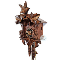 Bird & Squirrels 1 Day Mechanical Carved Cuckoo Clock 30cm By HÖNES image