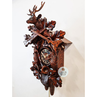 After The Hunt 8 Day Mechanical Carved Cuckoo Clock 56cm By HÖNES image
