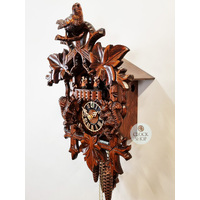 Bird & Squirrels 1 Day Mechanical Carved Cuckoo Clock With Dancers 42cm By HÖNES image
