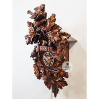 Birds & Leaves 1 Day Mechanical Carved Cuckoo Clock With Dancers 46cm By HÖNES image